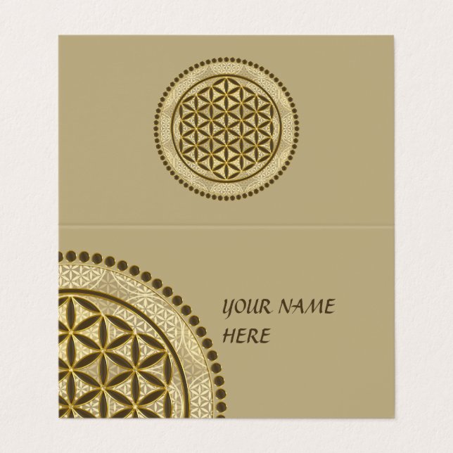 FLOWER OF LIFE - Sacred Geometrie Symbol Art 2 Business Card (Outside Unfolded)