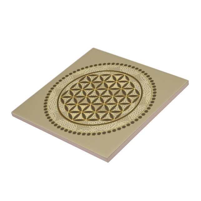 FLOWER OF LIFE - Sacred Geometrie Symbol Art 2 Ceramic Tile (Side)