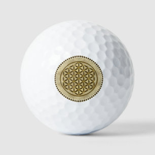 FLOWER OF LIFE - Sacred Geometrie Symbol Art 2 Gol Golf Balls