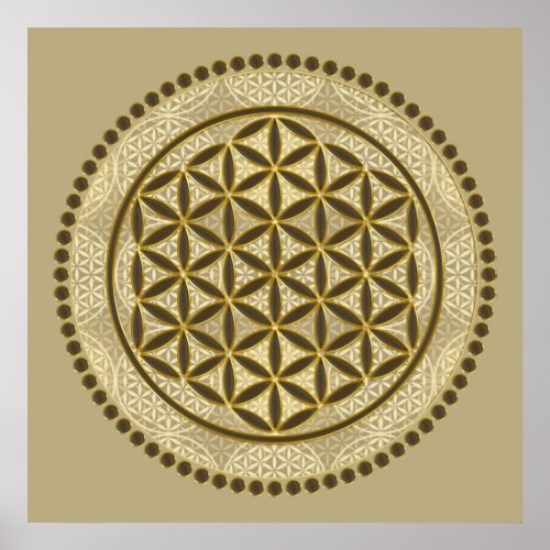 FLOWER OF LIFE _ Sacred Geometrie Symbol Art 2 Poster