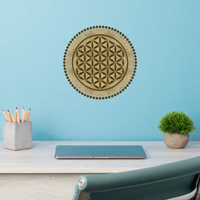 FLOWER OF LIFE - Sacred Geometrie Symbol Art 2 Wall Decal (Home Office 2)