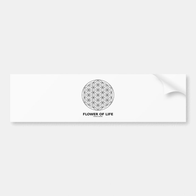 Flower Of Life (Sacred Geometry) Bumper Sticker (Front)