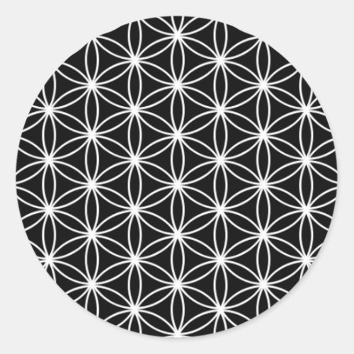 Flower Of Life Sacred Geometry Classic Round Sticker