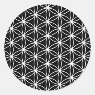 Flower Of Life Sacred Geometry Classic Round Sticker
