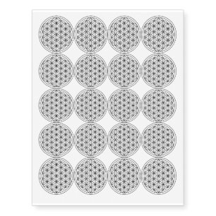 Flower of Life Sacred Geometry Esoteric Spiritual Temporary Tattoos