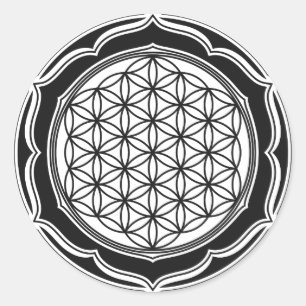 Flower of life, Sacred Geometry, Healing Symbol Classic Round Sticker