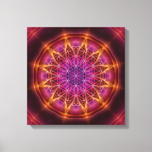 "flower of life", "sacred geometry", mandala, cont canvas print