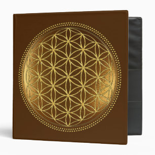 FLOWER OF LIFE - Sacred Geometry Medaillon 1 3 Ring Binder