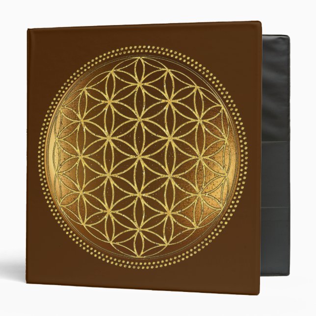 FLOWER OF LIFE - Sacred Geometry Medaillon 1 3 Ring Binder (Front/Inside)