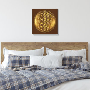FLOWER OF LIFE - Sacred Geometry Medaillon 1 Canvas Print