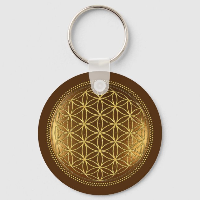 FLOWER OF LIFE - Sacred Geometry Medaillon 1 Keychain (Front)