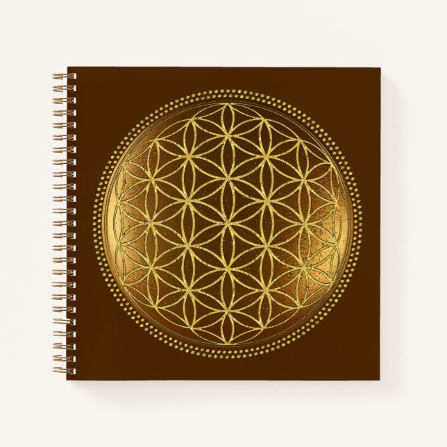 FLOWER OF LIFE - Sacred Geometry Medaillon 1 Notebook (Front)