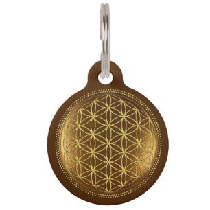FLOWER OF LIFE - Sacred Geometry Medaillon 1 Pet ID Tag