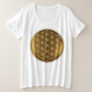 FLOWER OF LIFE - Sacred Geometry Medaillon 1 Plus Size T-Shirt