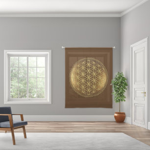 FLOWER OF LIFE - Sacred Geometry Medaillon 1 Sheer Curtains
