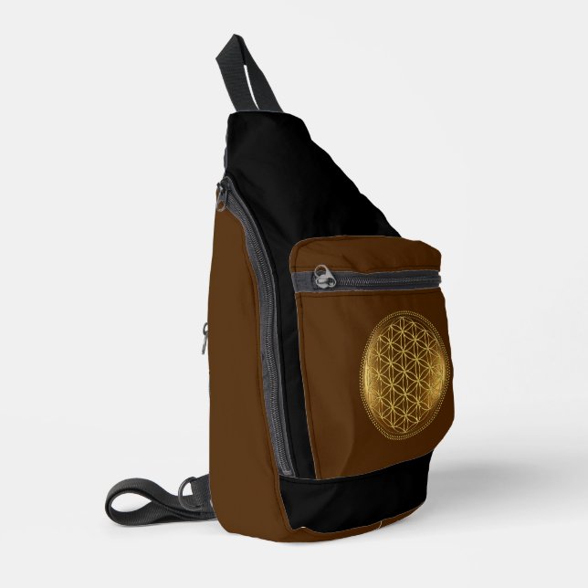 FLOWER OF LIFE - Sacred Geometry Medaillon 1 Sling Bag (Left Corner)