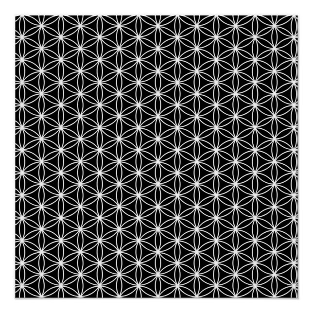 Flower Of Life Sacred Geometry Poster (Front)