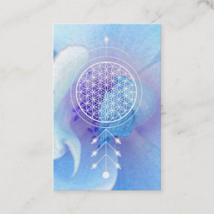 *~* Flower of Life Sacred Geometry Reiki Yoga Business Card