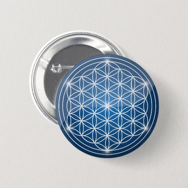 flower of life sacred geometry shapes seed of life button (Front & Back)