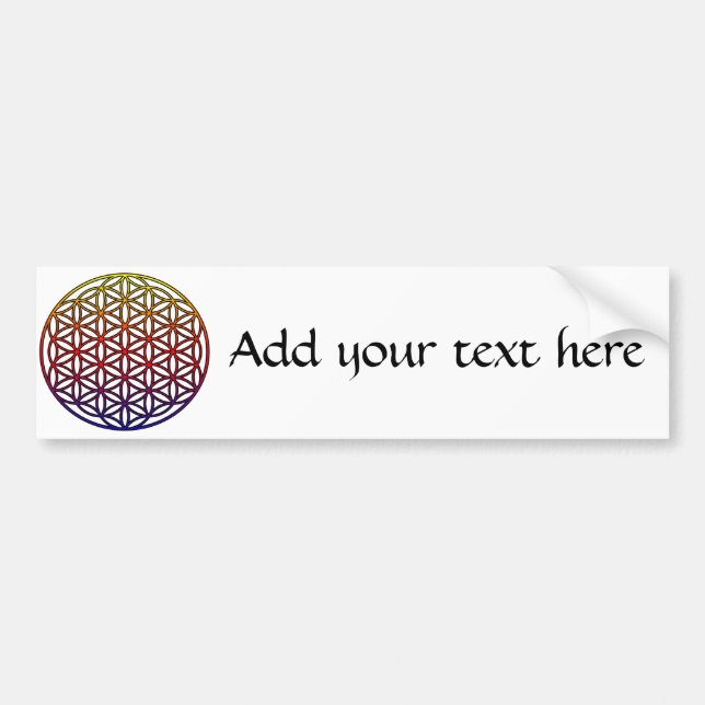 Flower of Life Sacred Geometry Symbol - 1 Bumper Sticker (Front)