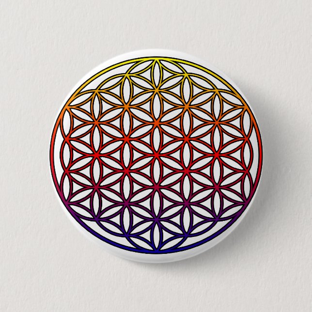 Flower of Life Sacred Geometry Symbol - 1 Pinback Button (Front)