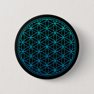 flower of life sacred geometry symbol ancient zen button