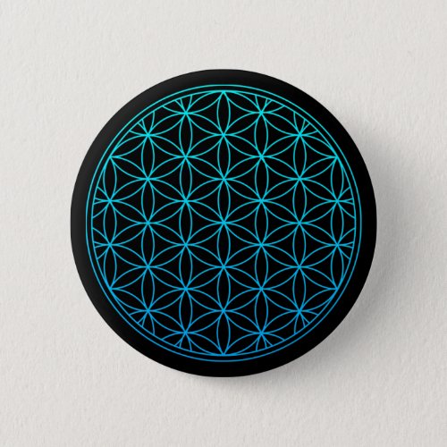 flower of life sacred geometry symbol ancient zen  button