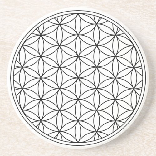 flower of life sacred geometry symbol ancient zen  coaster