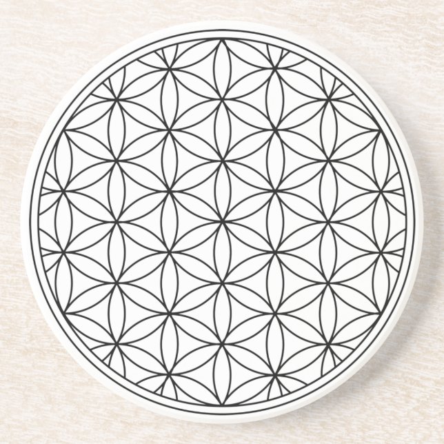 flower of life sacred geometry symbol ancient zen  coaster (Front)