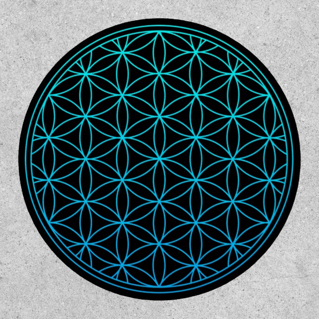 flower of life sacred geometry symbol ancient zen  patch (Front)