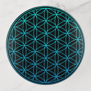 flower of life sacred geometry symbol ancient zen trinket tray