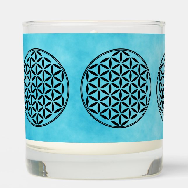 FLOWER OF LIFE - Sacred Geometry Symbol full 1 Scented Candle (Front)