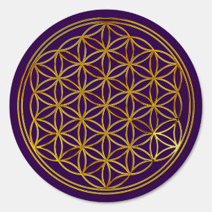 FLOWER OF LIFE - Sacred Geometry Symbol gold 1 Sign