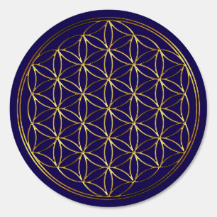 FLOWER OF LIFE - Sacred Geometry Symbol gold 2 Sign