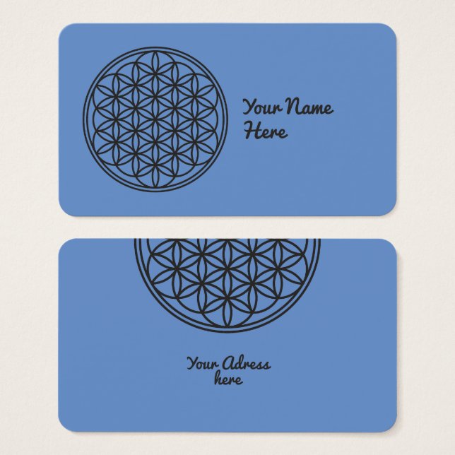 FLOWER OF LIFE - Sacred Geometry Symbol outline 1 (Front & Back)