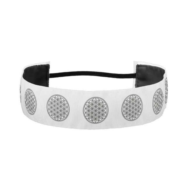 FLOWER OF LIFE - Sacred Geometry Symbol outline 1 Athletic Headband (Front)