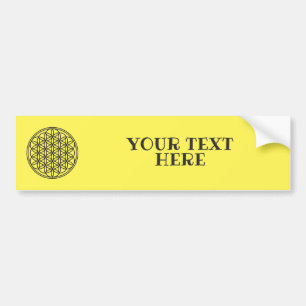FLOWER OF LIFE - Sacred Geometry Symbol outline 1 Bumper Sticker