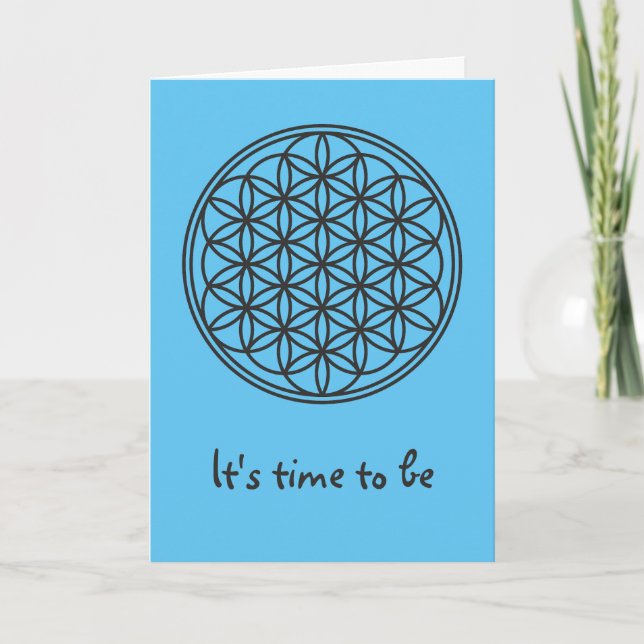 FLOWER OF LIFE - Sacred Geometry Symbol outline 1 Card (Front)