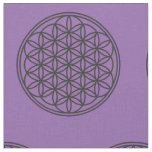 FLOWER OF LIFE - Sacred Geometry Symbol outline 1 Fabric