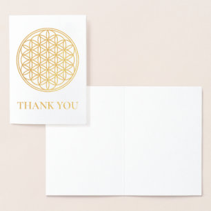 FLOWER OF LIFE - Sacred Geometry Symbol outline 1 Foil Card