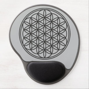 FLOWER OF LIFE - Sacred Geometry Symbol outline 1 Gel Mouse Pad