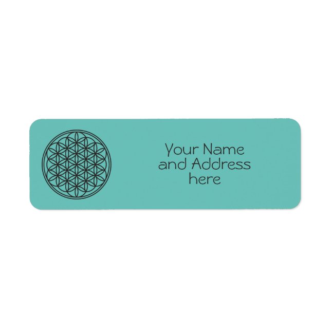 FLOWER OF LIFE - Sacred Geometry Symbol outline 1 Label (Front)