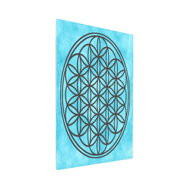 FLOWER OF LIFE - Sacred Geometry Symbol outline 1 Metal Print (3/4)