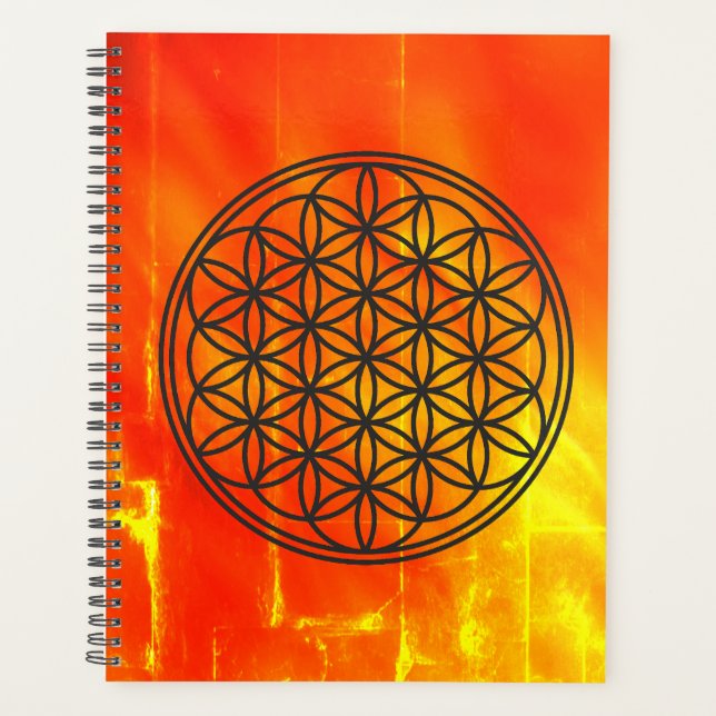 FLOWER OF LIFE - Sacred Geometry Symbol outline 1 Planner (Front)