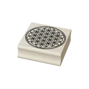 FLOWER OF LIFE - Sacred Geometry Symbol outline 1 Rubber Stamp