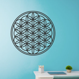 FLOWER OF LIFE - Sacred Geometry Symbol outline 1 Wall Decal