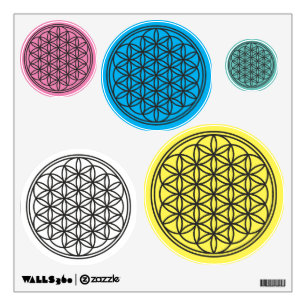 FLOWER OF LIFE - Sacred Geometry Symbol outline 1 Wall Decal