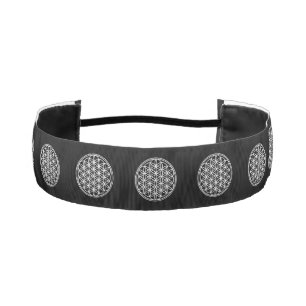 FLOWER OF LIFE - Sacred Geometry Symbol outline 2 Athletic Headband