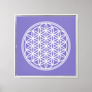 FLOWER OF LIFE - Sacred Geometry Symbol outline 2 Canvas Print