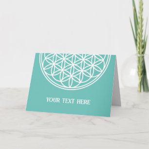 FLOWER OF LIFE - Sacred Geometry Symbol outline 2 Card